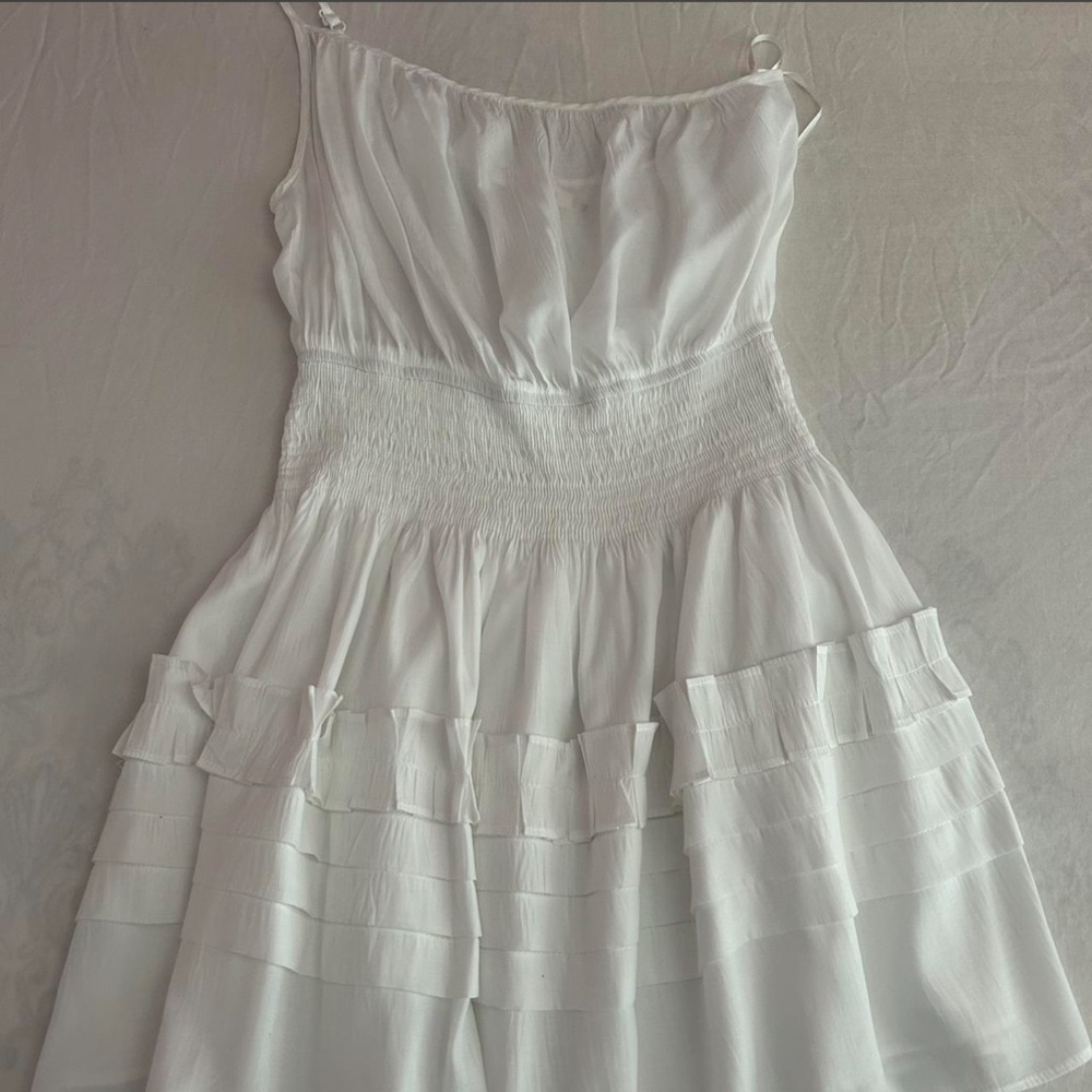 White one shoulder mini dress size small WORN ONCE